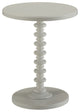 HomeRoots White Solid Wooden Spindle Side Table