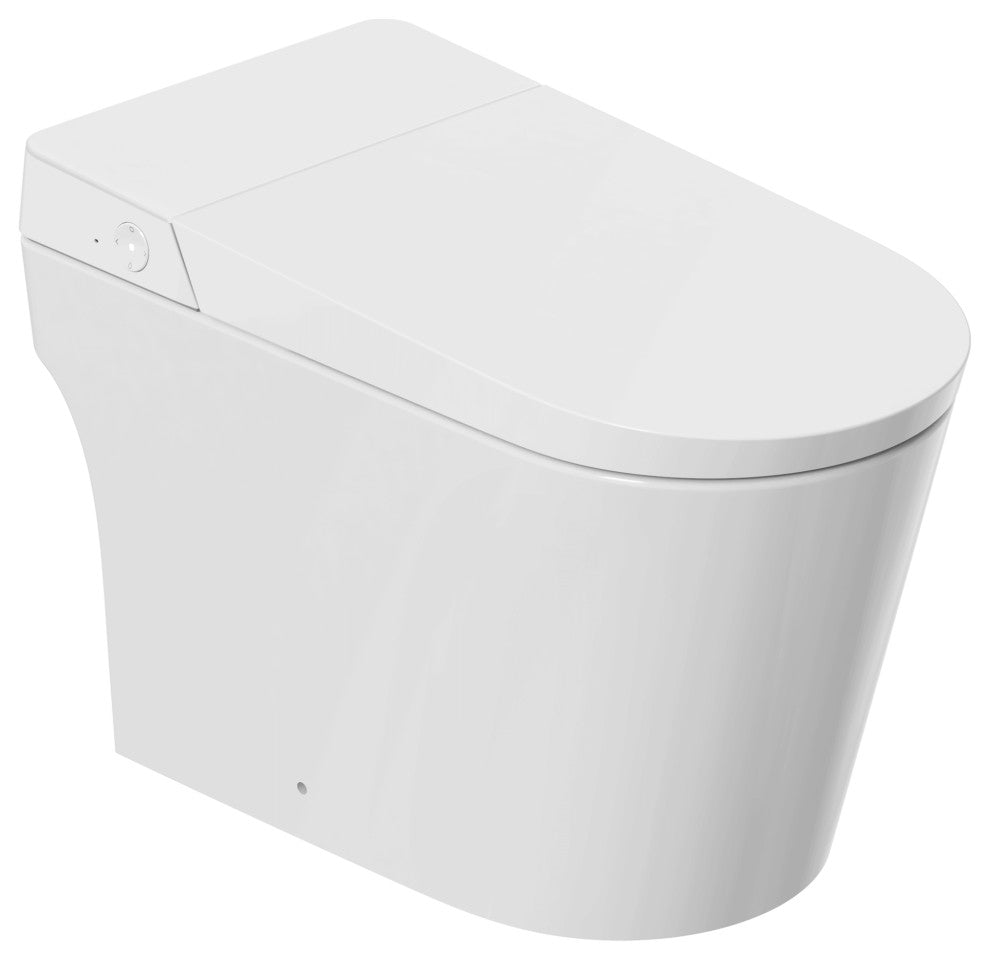 Modern One Piece Smart Toilet and bidet, Tankless, Touchless