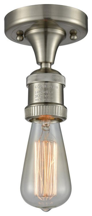INNOVATIONS LIGHTING 517-1C-SN Bare Bulb 1 Light Semi-Flush Mount