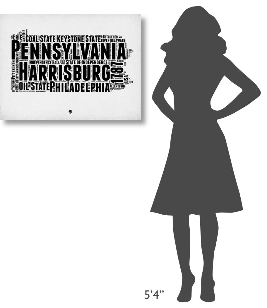 "Pennsylvania Word Cloud 2" Fine Art Print