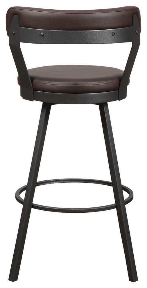 Sonya Pub Height Swivel Stools, Set of 2, Brown