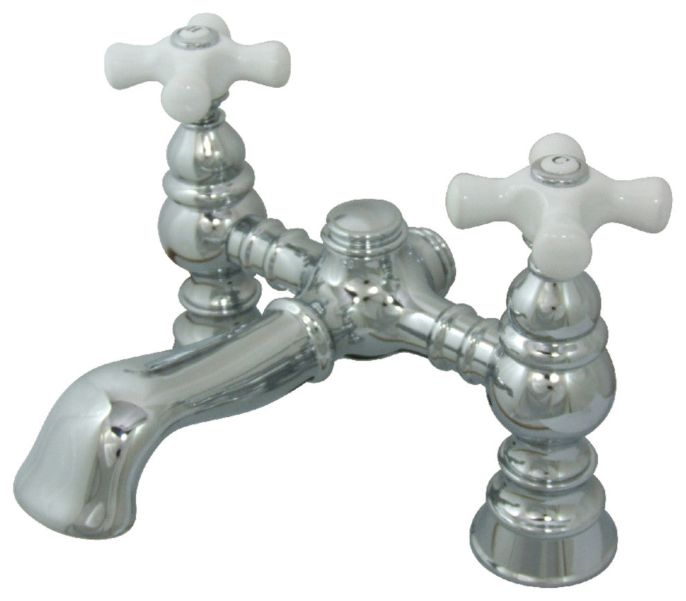 Kingston Brass 7" Deck Mount Tub Faucet, Polished Chrome