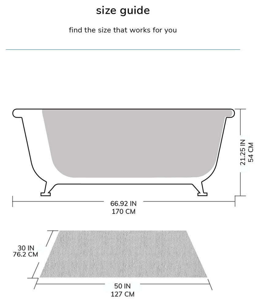 Avebury Cotton Bath Mat, Gray, 30x50