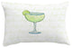 Margarita Text Fade Happy Hour Geometric Print Pillow, Light Green, 14"x20"