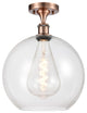 Innovations 516-1C-AC-G122-12 1-Light Semi-Flush Mount, Antique Copper