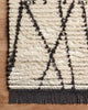 Chris Loves Julia x Loloi Alice Cream/Charcoal 18" x 18" Sample Area Rug