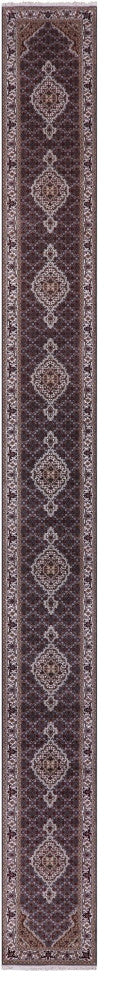 Runner Persian Tabriz Hand Knotted Wool and Silk Rug 2' 6" X 25' 7" Q8941