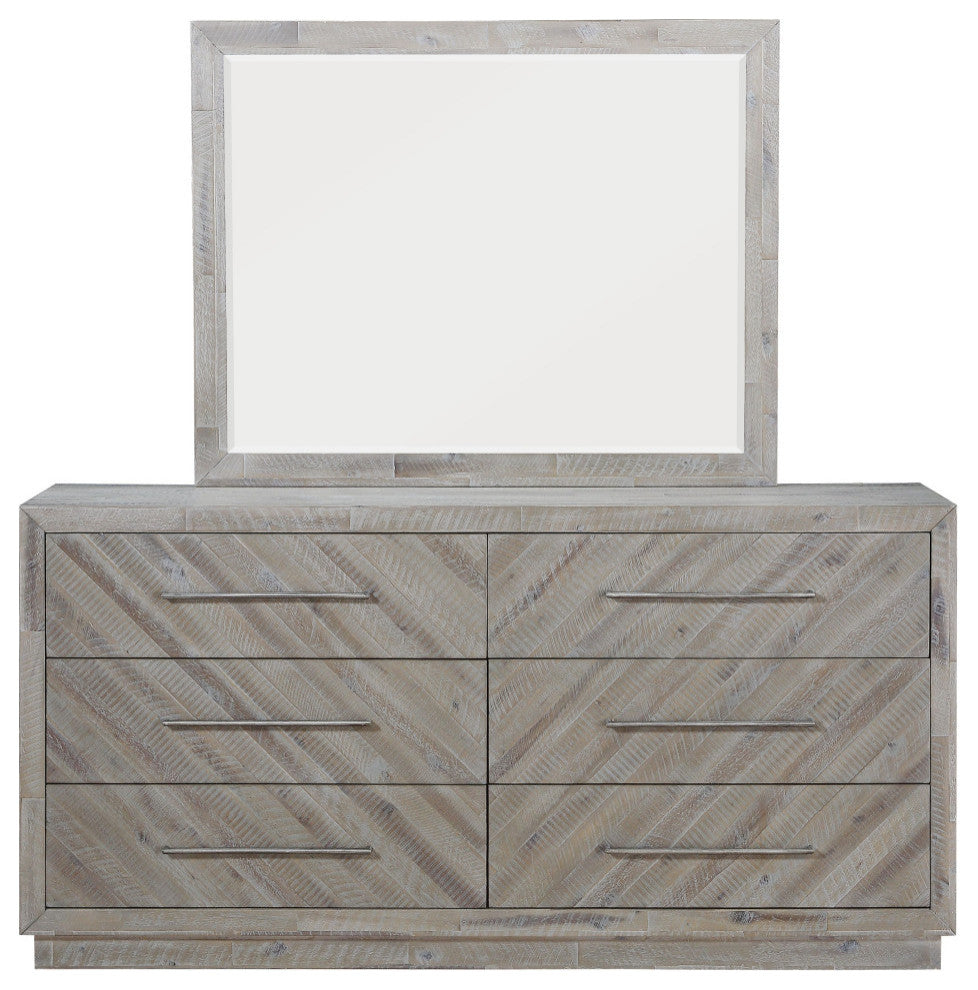 Modus Alexandra 5 Piece Queen Platform Bed Set With Chest, Rustic Latte