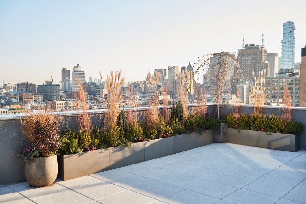 Belmont Rectangle Planter Box, Gray, 30"x10"x10"