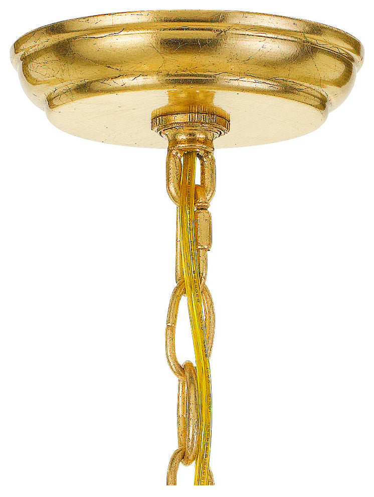 Metro 3-Light Chandelier, Antique Gold
