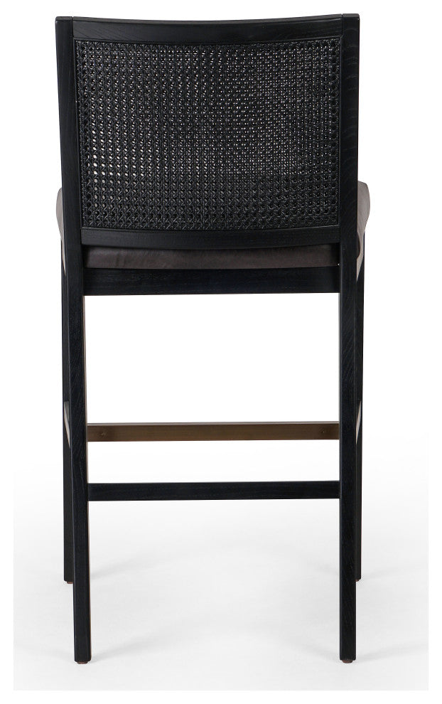 Antonia Armless Dining Stool-Black-Bar