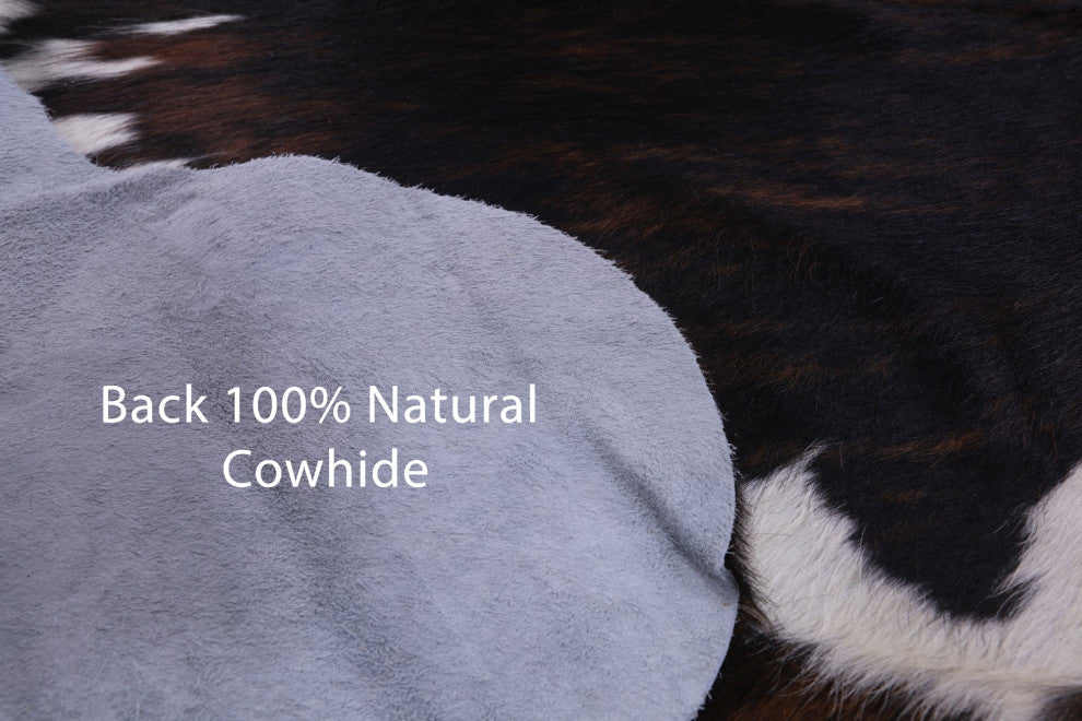 6' 9" X 5' 11" Organic Natural Hair-On Cowhide Area Rug C1866
