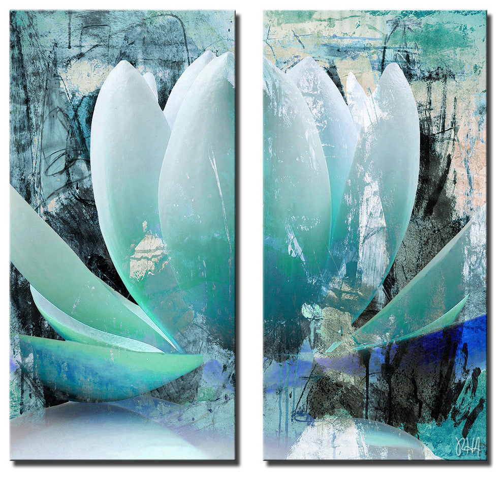 Painted Petals XXIV Canvas Art 2-Panels