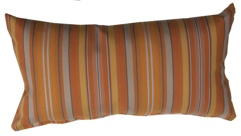 Adirondack Head Pillow, Orange Stripe