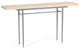 Wick 60" Console Table, Vintage Platinum Finish, Maple Natural Accents