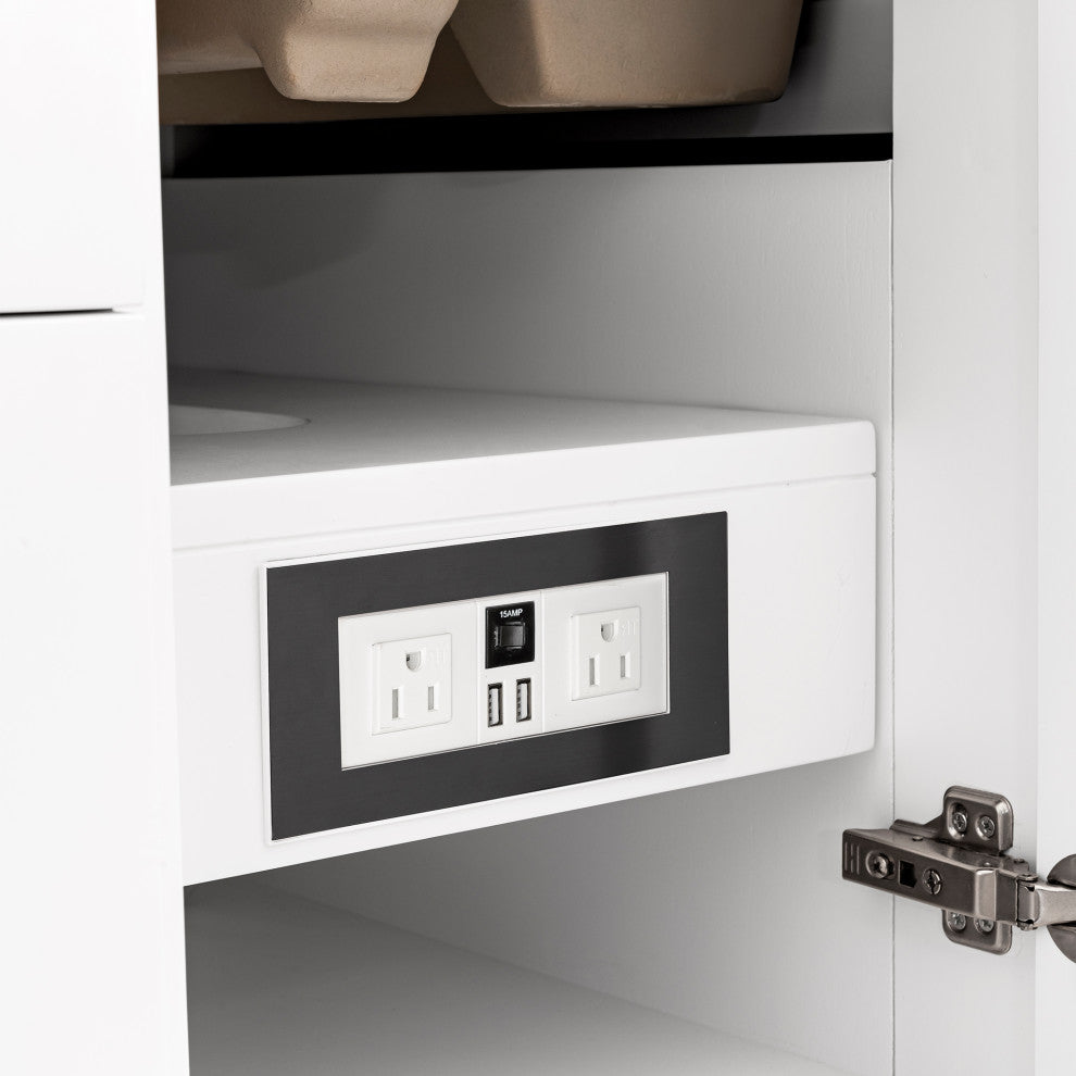 Breckenridge 72" Double Vanity, Bright White