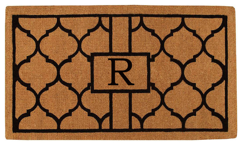 Pantera Monogram Doormat, Extra-Thick 2'x3', Letter R