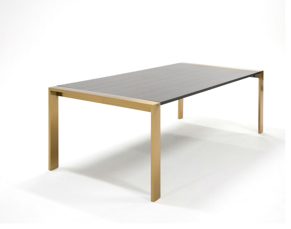 Fauna Modern Wenge and Brass Dining Table