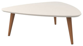 Utopia Low Triangle Coffee Table in White Gloss