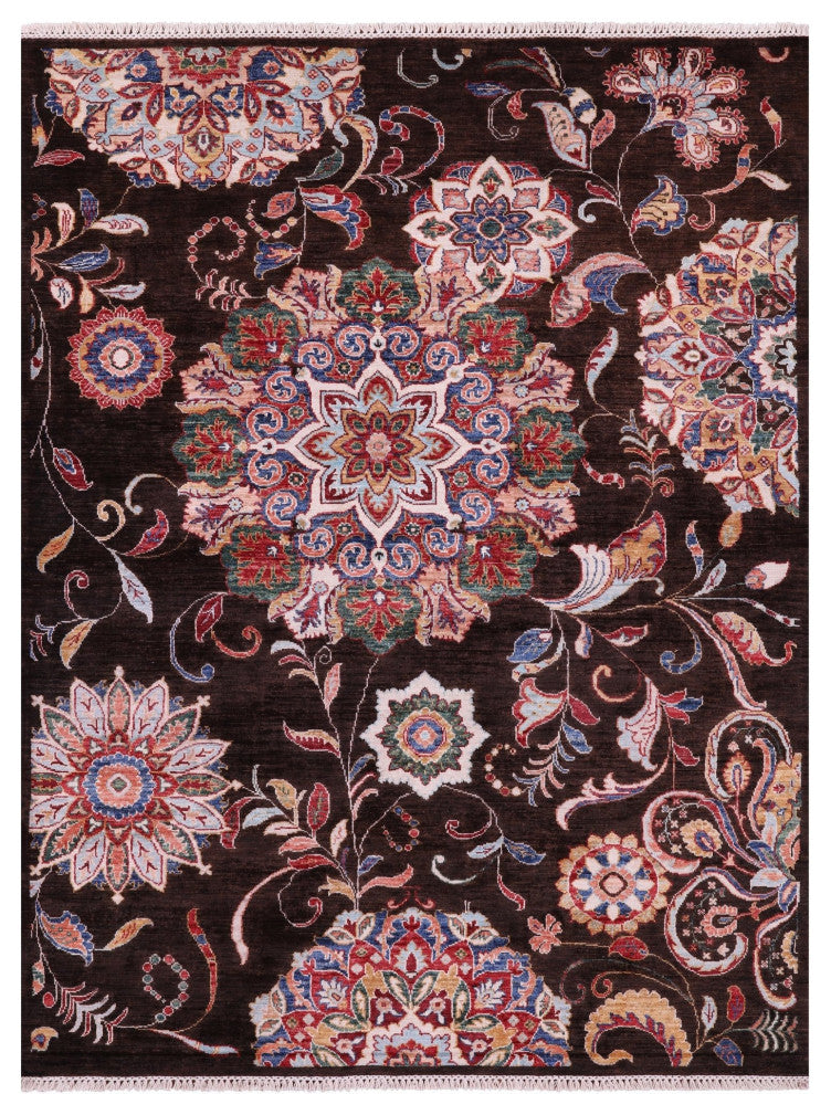 Handmade Persian Tabriz Wool Rug 5' 3" X 6' 11" Q11198
