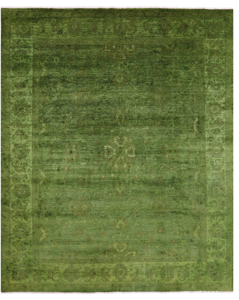 8' 0" X 9' 10" Full Pile Overdyed Handmade Wool Rug - Q12707