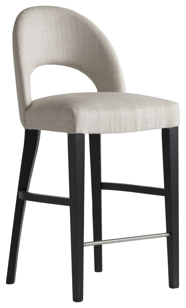 Cut-Out Back Modern Bar Stool | Andrew Martin Dune, White