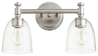 Rossington Quorum Home Collection Vanity in Satin Nickel W/ Clear/Seeded