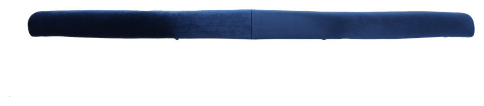 GDF Studio Lazarus New Velvet Studded Seam Tufted Queen/Full Headboard, Navy Blue