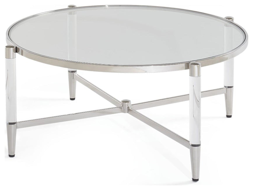 Modus Mariyln 2 PC Round Coffee & End Table in White