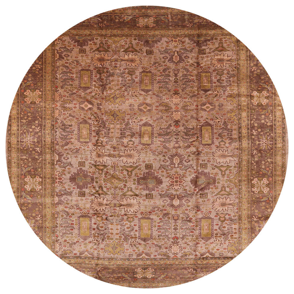 Ahgly Company Indoor Round Mid-Century Modern Area Rugs, 7' Round