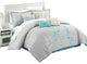 Brooke Bliss Garden 12-Piece Comforter Sheet Bed In A Bag King Turquoise