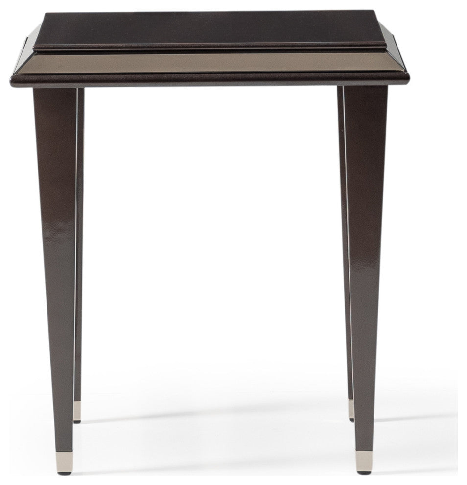 Lousanne Side Table Glossy Mocha Sand