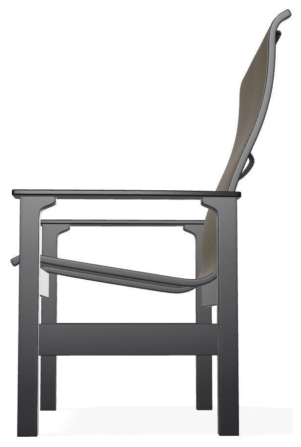 Leeward Sling Outdoor Armchair, Kora/Black