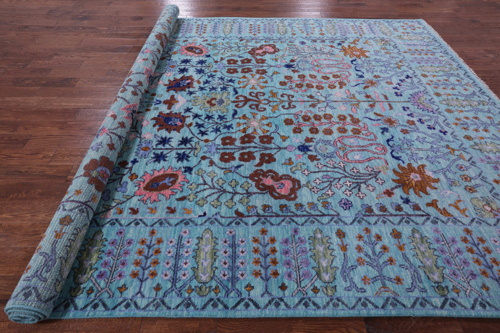 Turkish Oushak Handmade Wool Rug 9' 2" X 12' 4" - Q13598