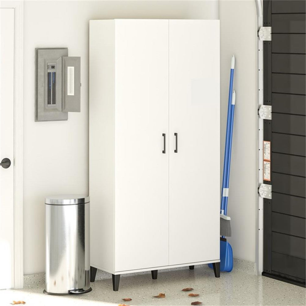 Systembuild Evolution Flex Tall Storage Cabinet in White