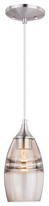 Vaxcel Lighting P0276 Milano 1 Light 5"W Pendant - Satin Nickel
