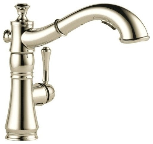Delta Cassidy Single Handle Pull-Out Kitchen Faucet, Polished Nickel