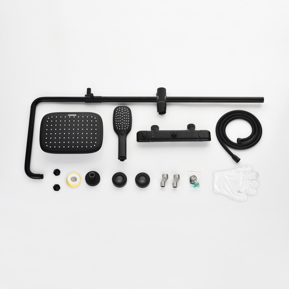 Luxury Thermostatic Complete Shower System With Rough-In Valve