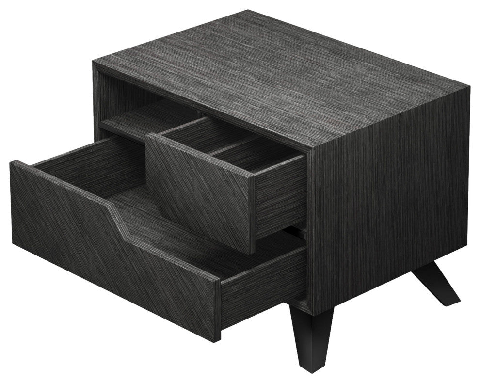 Rivington Nightstand, Gray Oak, Right-Facing