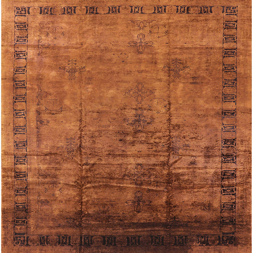 Ahgly Company Indoor Square Mid-Century Modern Area Rugs, 4' Square