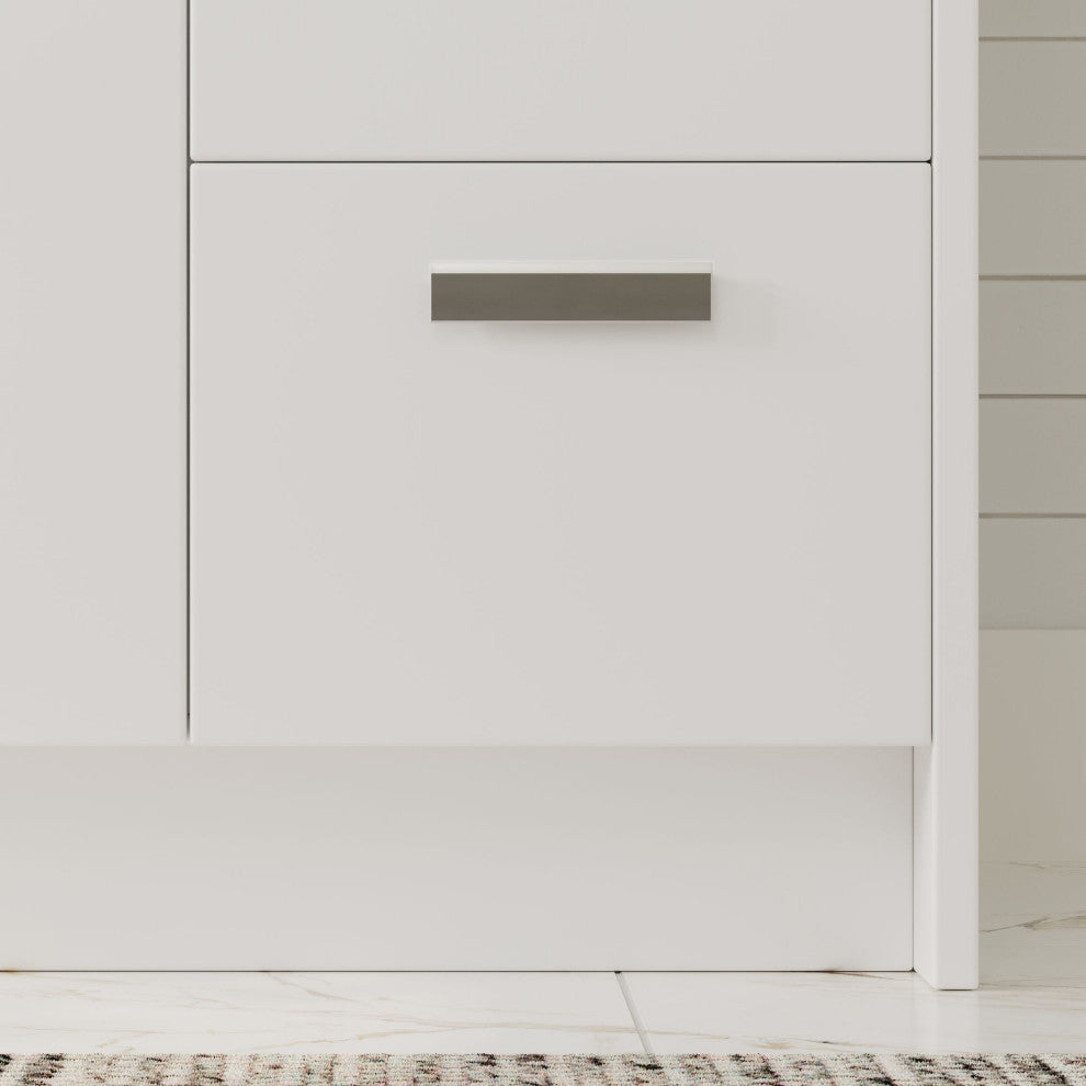 The Ashland Bathroom Vanity, White, 36", Single Sink, Freestanding