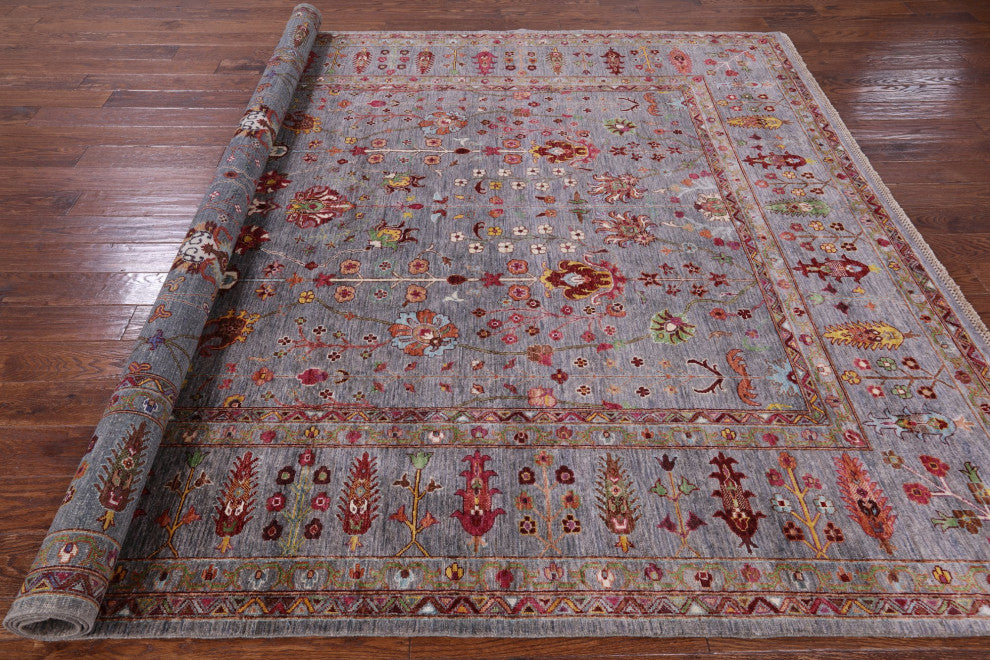 8' 3" X 10' 1" Persian Tabriz Hand Knotted Wool Rug Q7411