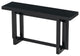 Modern Pine Console Table With Concrete-Style Top & Sleek Angular Base, Black