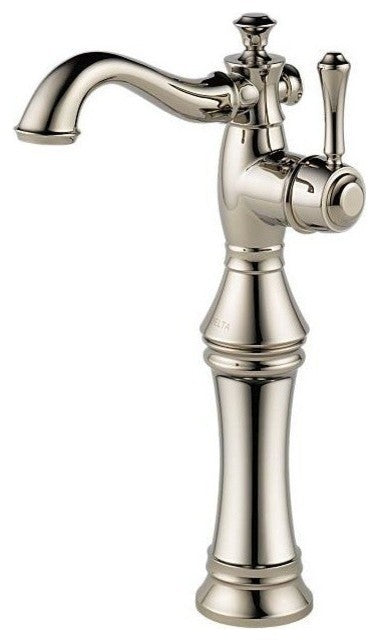 Delta Cassidy Single Handle Vessel Bathroom Faucet, Polished Nickel, 797LF-PN