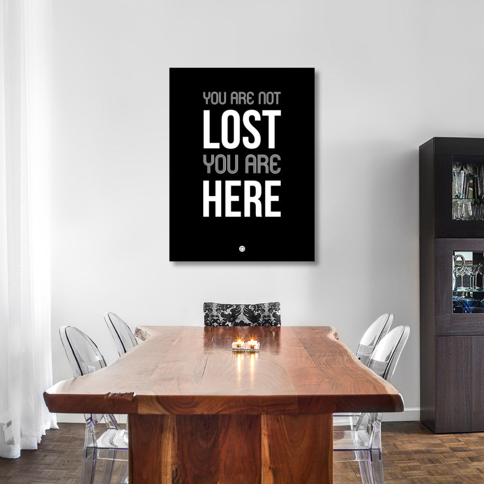 "You Are Not Lost Poster Black" Fine Art Print