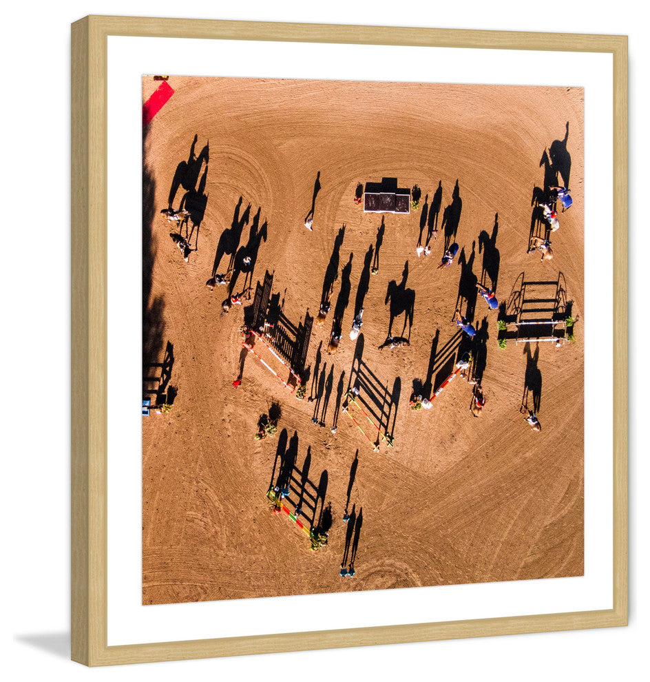 "Horse Show" Framed Print by Karolis Janulis