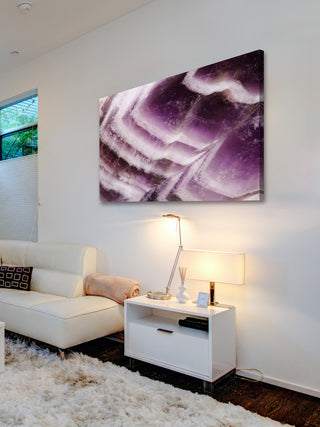 "Amethyst Cliffs" Painting Print on Canvas