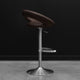 Crescent Swivel Armless Barstool, Brown
