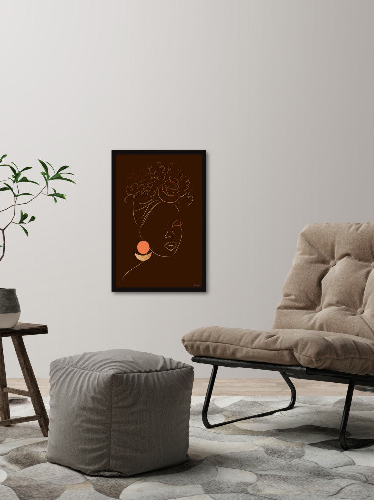 "Messy and Curly" Framed Painting Print, 16x24