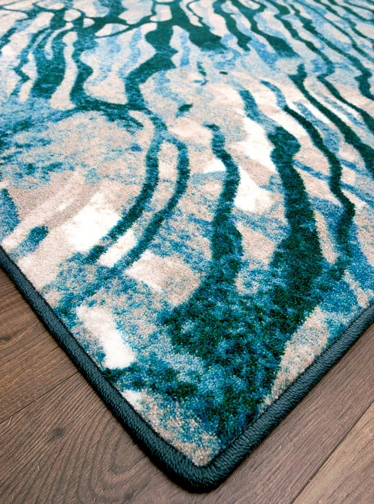 Sea Dive, Aqua, 8'x11'